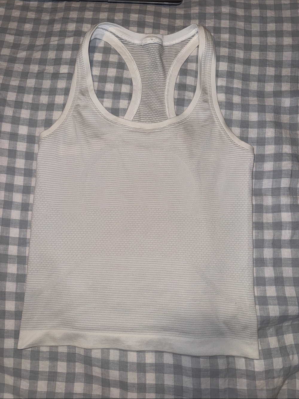 Swiftly Tech Racerback Tank Top 2.0 Waist Length | Size 2, white